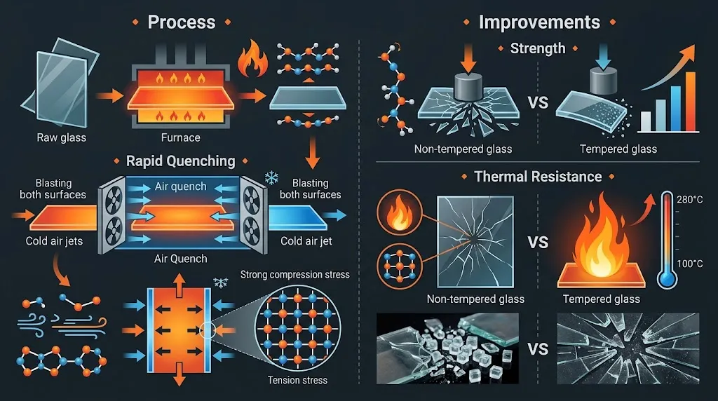 How Glass Tempering Improves Strength Thermal Resistance